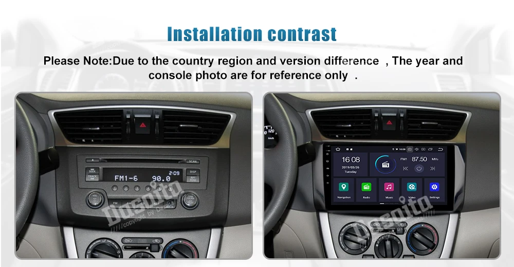 Clearance Dasaita 10.2" GPS Radio Android 9.0 Car Radio Player for Nissan Sylphy B17 Sentra with Quad Core 16G ROM Accessories Autoradio 3