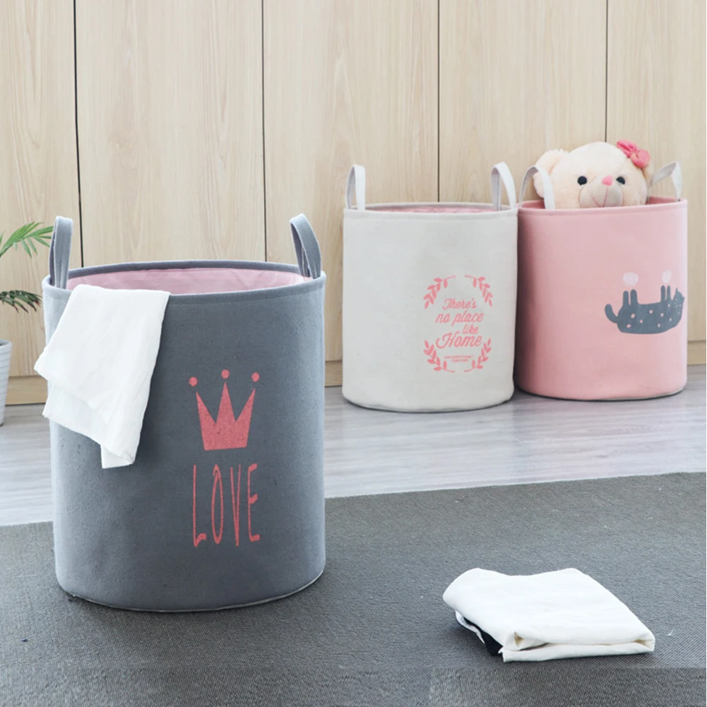 الشمال نمط سلة الغسيل المنزل سميكة كبيرة متعددة الأغراض تخزين مربع القطن الكتان المنظم متفرقات طوي تعوق