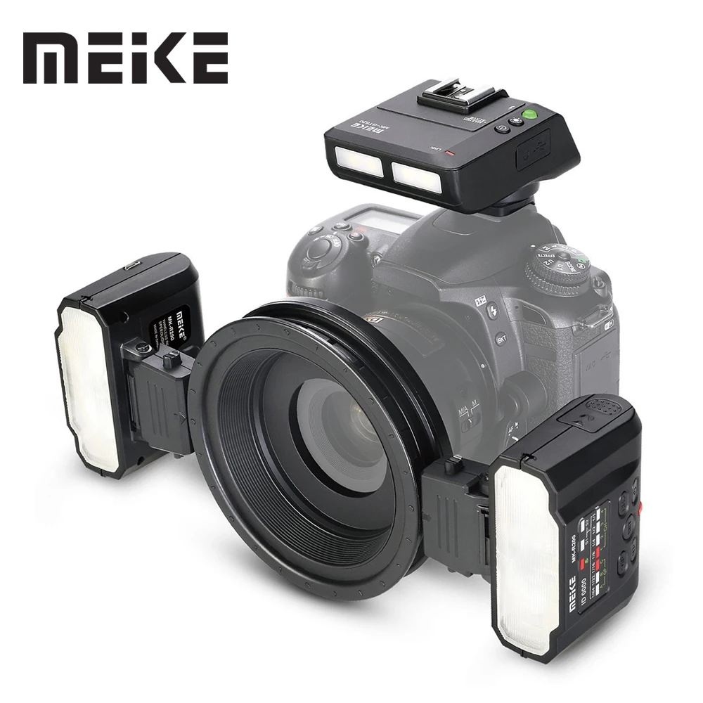 Meike MK-MT24 двухконфорочная Lite Вспышка Speedlite светильник для Nikon D3100 D3200 D3300 D5100 D5200 D5300 D5500 D7000 D7100 камеры