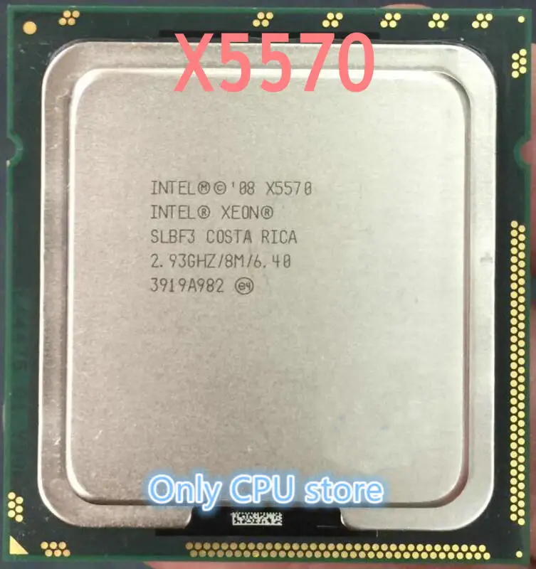Процессор X5570 процессор(2,93 ГГц 8 Мб 6.4GT/s четырехъядерный) LGA1366 серверный процессор