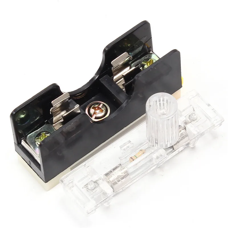 Buy 10 pcs FS101 Fuse Socket With Indicator Light DIN RAIL Mounted Fuse 10A 6