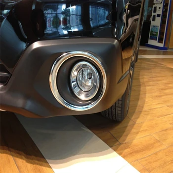 

WELKINRY car auto cover styling For Subaru Outback 2014 2015 2016 2017 ABS chrome front head fog lamp light ring sticker trim