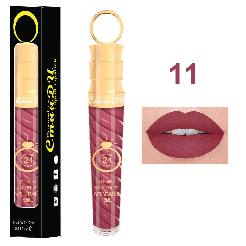 

Beauty Makeup Matte Lips Liquid Lipstick Waterproof Long Lasting Sexy Pigment Nude Glitter Style Lip Gloss Beauty Red Lip Tint