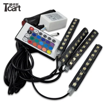 

Tcart Interior Floor Decoration Light Wireless Remote Control LED Atmosphere RGBNeon Lamp Strip For renault dacia duster sandero