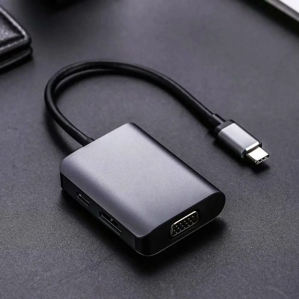 3 в 1 тип-c USB-C концентратор комбинированный тип-c к HDMI/VGA/PD док-станция Многофункциональный