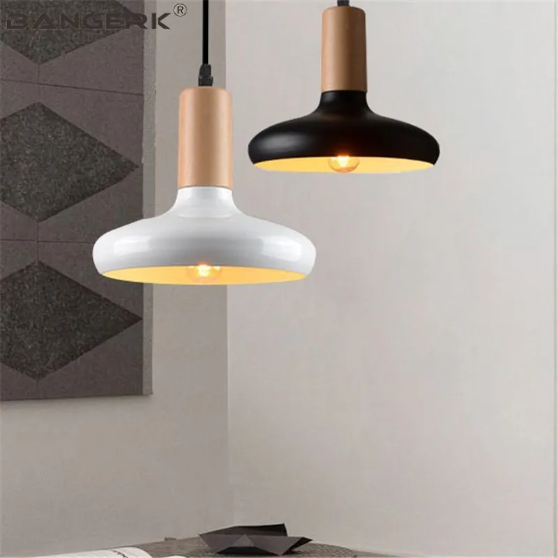 

Nordic Loft Luminaire Modern LED Pendant Light Wood Iron Hanging Lamp Industrial Wind Home Decor Dining Room Lights Fixtures