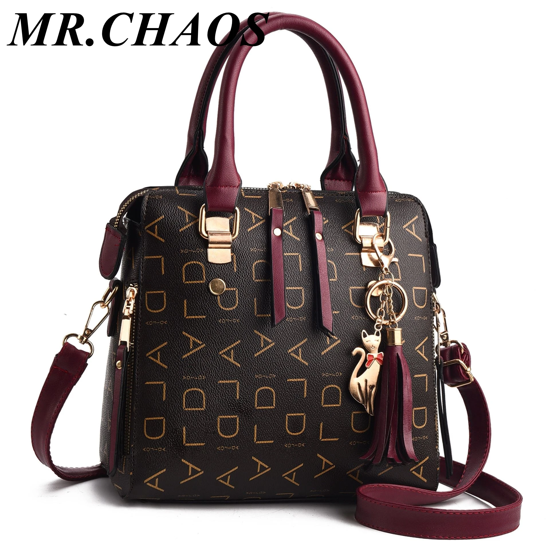

Fashionable New Style Woman Bag, PU Leather Letter Messenger Bag, One Shoulder Slanting Across The Ball Carrier Bag