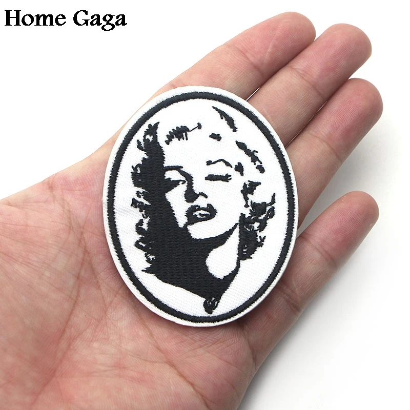 D0481 Homegaga Memory Movie Star Marilyn Monroe заплатка DIY вышитая железная или ПРИШИТАЯ аппликация аксессуары Значки для дома и сада