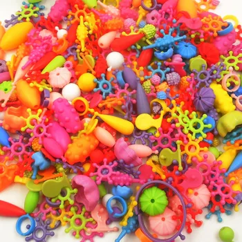 

500g(500pcs) Variety Beaded magic beads Diy Building Blocks Jewelry Accessories Arty beads Set Kids Intelligence Education Gifts
