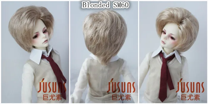 JD209 1/6 1/4 YOSD MSD Мода Природа мальчишеский bjd синтетический мохеровый парик Размер 6-7 дюймов 7-8 дюймов волосы куклы аксессуары
