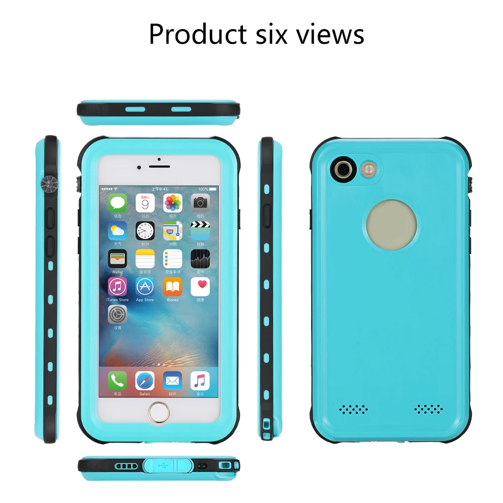 for iphone7 iPhone8 waterproof and anti dropping phone cases With the mobile support lanyard |
