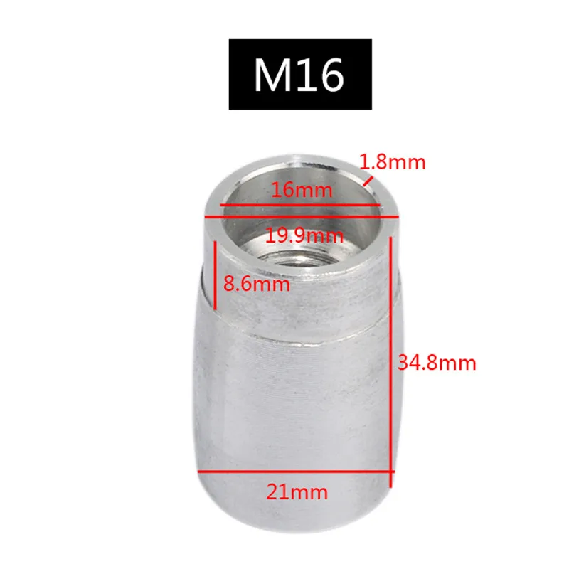M16 M10/M16 Сменный адаптер с резьбой для 100 115 125 150 180 шлифовальной ленты угловая шлифовка конверсия шпинделя полировка - Цвет: M16