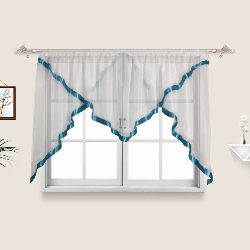 

Flying White Sheer Kitchen Tulle Curtains for home window Perspective tulle for Blinds French Curtains Drapes