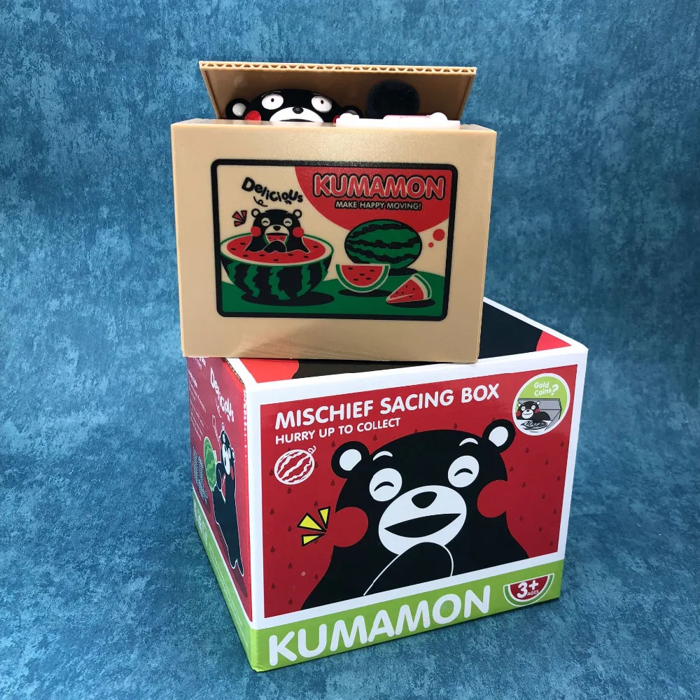 Pokemon KUMAMON toys electronic piggy bank store display money box Steal coin safe for kids gift exotic desk toy Creative case