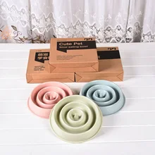 Скандинавский питомец собака медленное питание тренировочная миска для щенка котенка пластиковая еда чаша для кормления питомца Избегайте дросселя кормушка для питомца собачка тренировочная миска