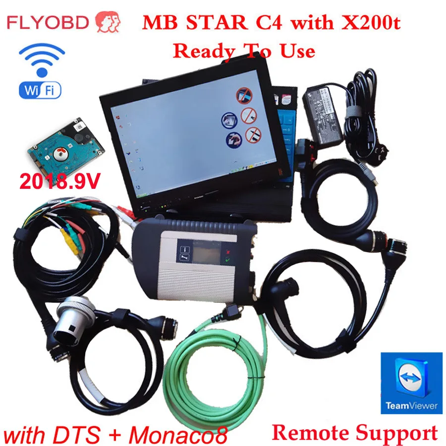 2018.09V High Quality mb star c4 Diagnose tool with newest software and laptop ready to use