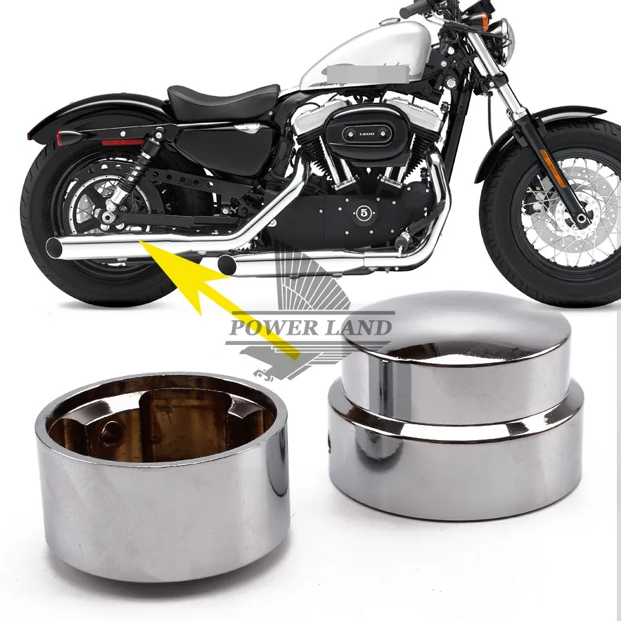 1Pair Aluminum Chrome Rear Axle Nut Covers Bolt For Harley Sportster XL