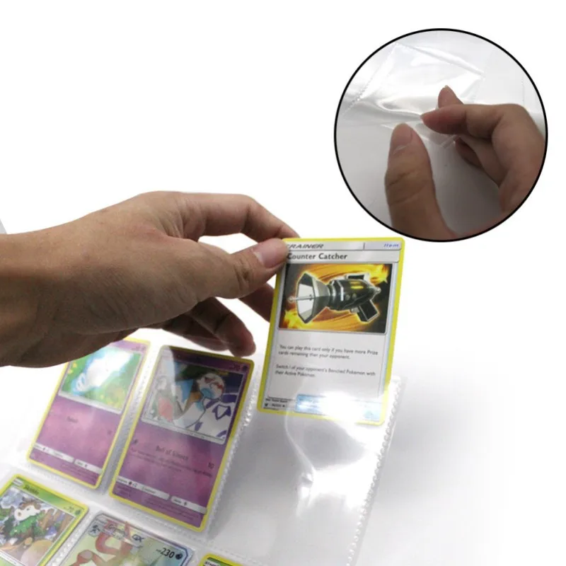 

9-Pocket Transparent Series Page Protector for Greeting Card Stamp Album Pages Card Collector DIY Paper Display Organizer