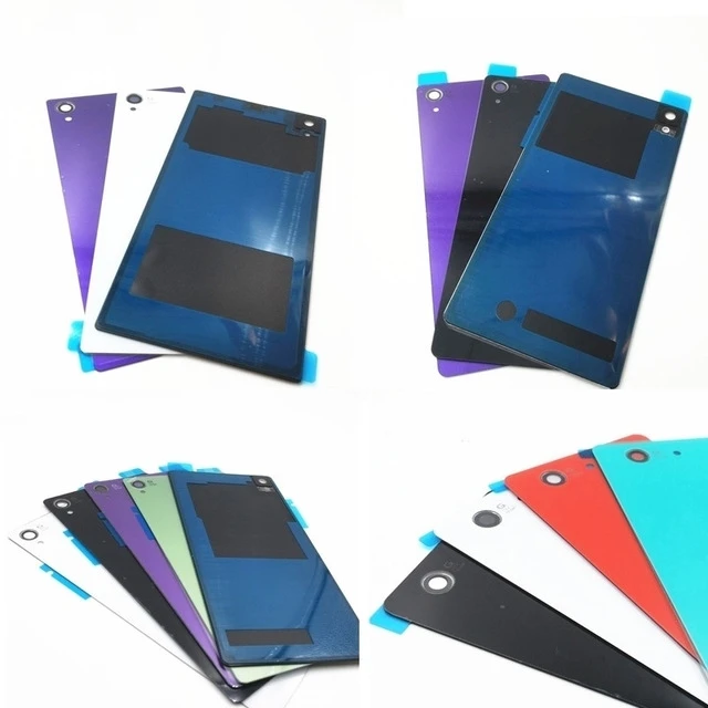 

For Sony Xperia Z1 Compact MINI Z2 L50w Z3 Compact MINI Z1 L39h With Sticker LOGO Rear Door Battery Back Housing Glass Cover