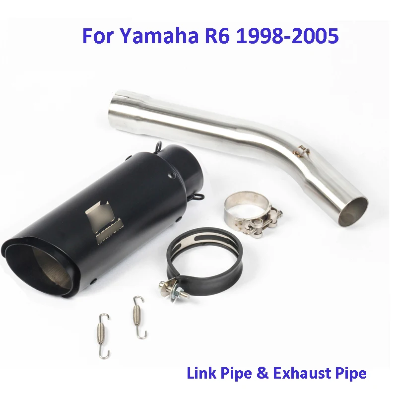 Deslizamiento en YZF-R6 de punta de Escape de conectar enlace tubo de Escape vincular tubo para Yamaha YZF-R6 1998-2016