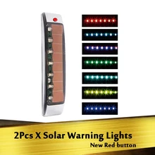 Solar Warning Lights Car Static Eliminator Anti-Static 8 Colors Light Magnetic Induction Car Side Decorative Lights Strobe Light keizik k a333 8 led shark gill solar side vent warning light black