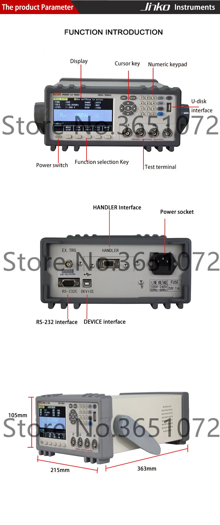 JK2830 LCR метр 50 Гц-100 кГц с 34 частотными точками RLC метр