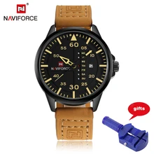 Top Marque De Luxe NAVIFORCE Hommes Montre Mode Sport Montres Hommes Quartz Date Horloge Mâle Bracelet En Cuir Militaire Relogio Masculino