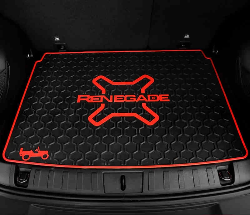 2 colors Rubber Trunk Organizer Tray Mat Slush Floor Mat Liner Mats Carpet Tray Cargo For 2015 2016 Jeep Renegade