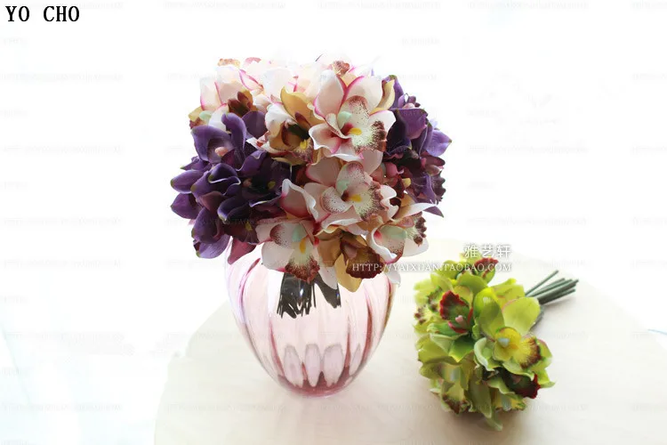 7 цветочных головок/шт) искусственные цветы дешевые декоративные орхидеи цветок для украшения дома