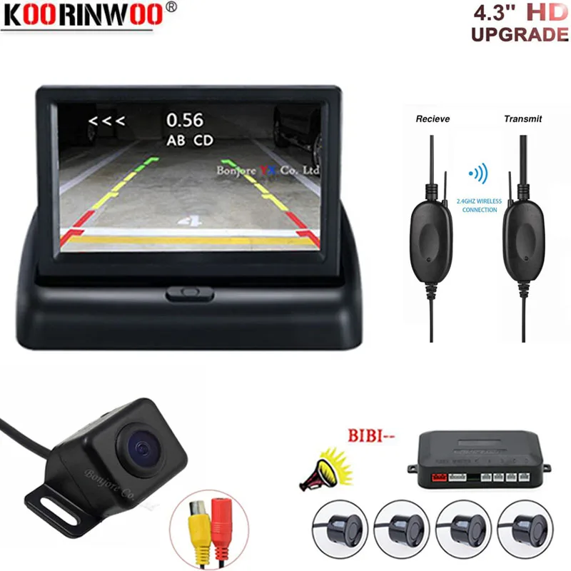 Автомобильный парктроник Koorinwoo HD 4 датчика система заднего вида adar подсветка