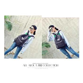 

Brand Cotton Canvas Bags for Men Student School Bag Contracted Leisure Laptop Backpack Black/Gray Men's Backpack