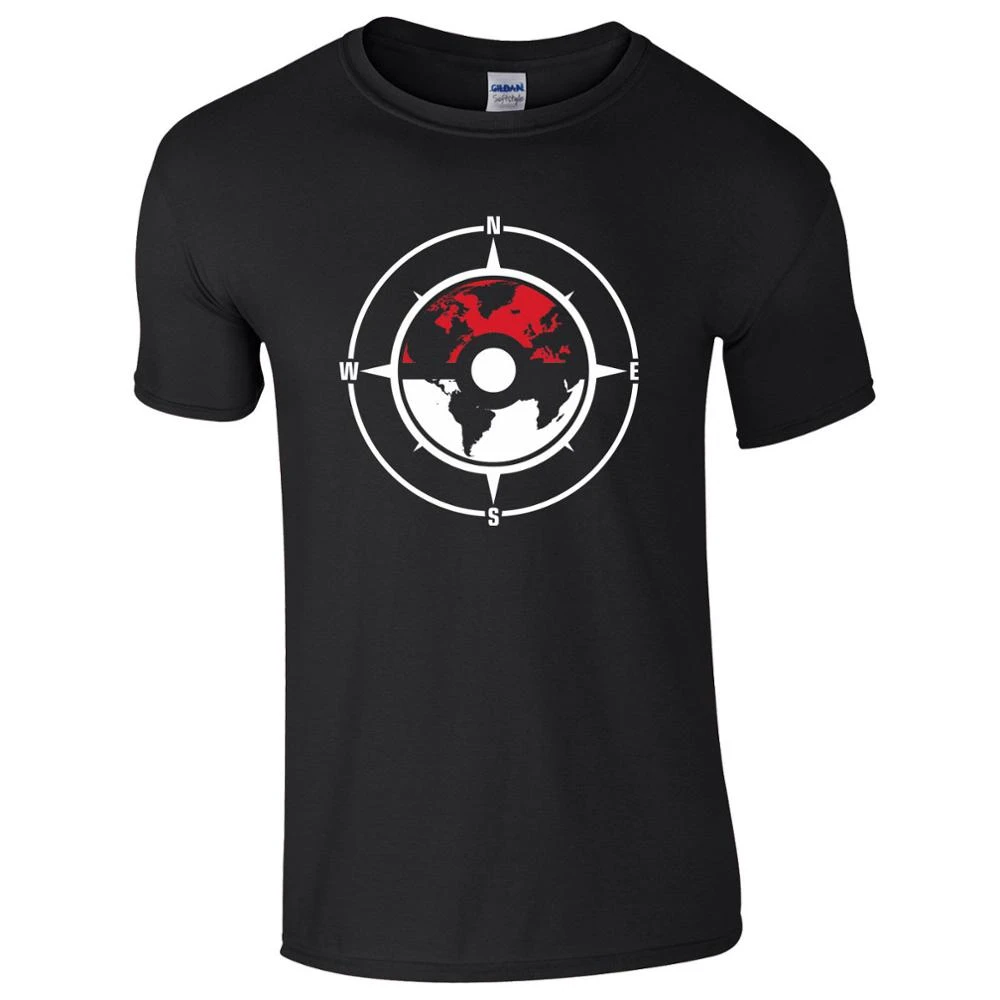 Pokeball Compass T Shirt Fan Inspired Pokemon Go Globe World Gift Mens Top Men Tops Gift Ment Shirt Pokemon Aliexpress
