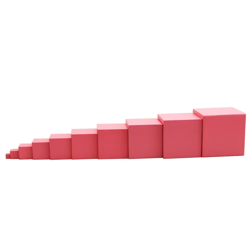 Home Montessori Toy Children's Wooden Educational Toys Pink Tower Wooden Cubes Stack Fun Children's Toys