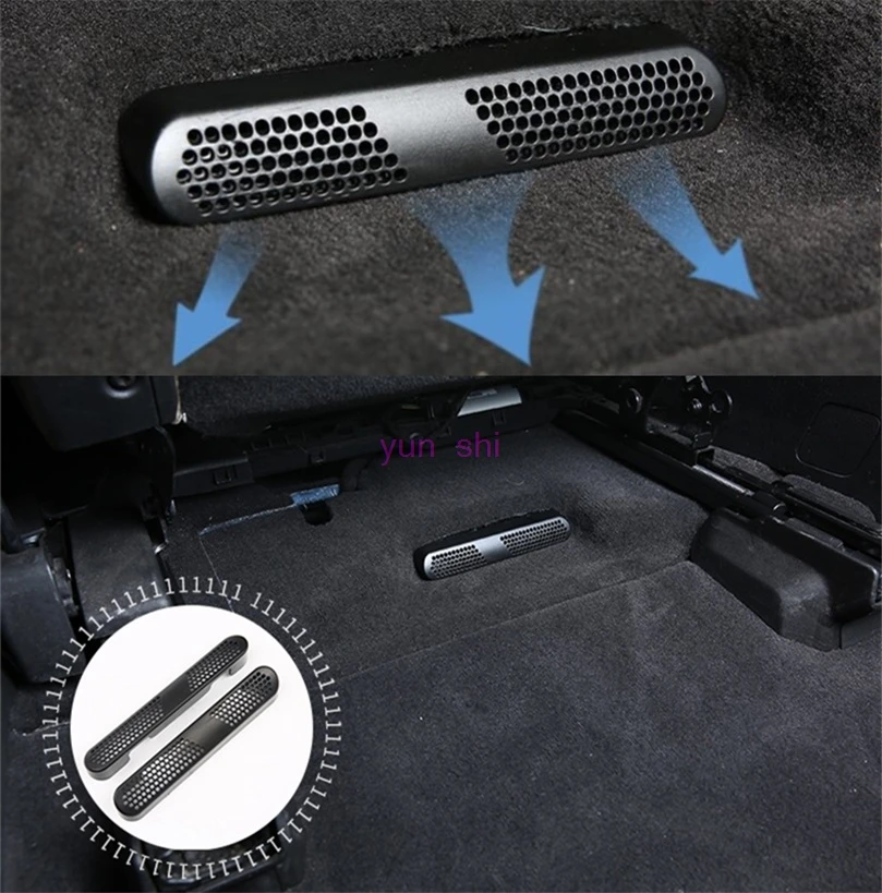 2 pcs ABS Car seat Air Conditioning Decoration Outlet Vent Trim Strip Cover Sticker Car-styling For Cadillac XT5 accessories