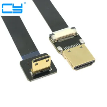 

Mini HDMI 90 Degree Down Angled FPV Male to HDMI Male FPC Flat Cable for Multicopter Aerial Photography