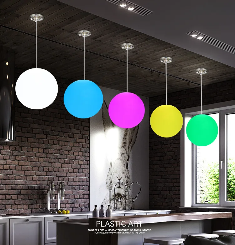 Dia20/25 см потолок светодиодный шар света на открытом воздухе домашние бар украшения современный простой светодиодный люстра кулон
