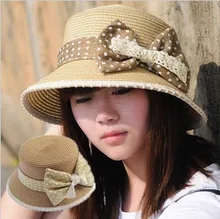 2013 women’s summer sunbonnet fashion sun bucket hats beach straw braid hat sun hat