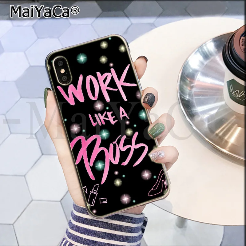 MaiYaCa Boss Girl Lady роскошный модный Чехол для мобильного телефона для Apple iPhone 8 7 6 6S Plus X XS max 5 5S SE XR Чехол для мобильного телефона