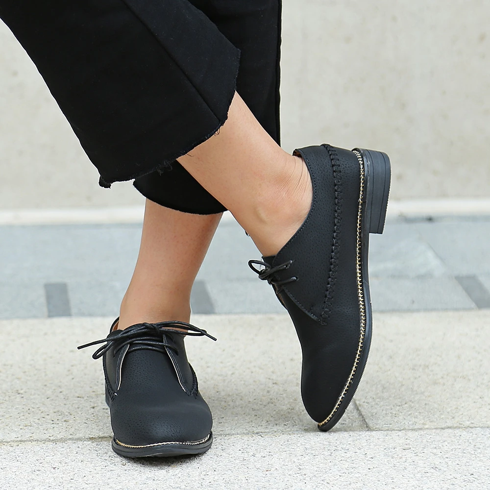 Flats Style 2017 Spring Autumn Women Oxfords Shoes Flats Shoes Women PU