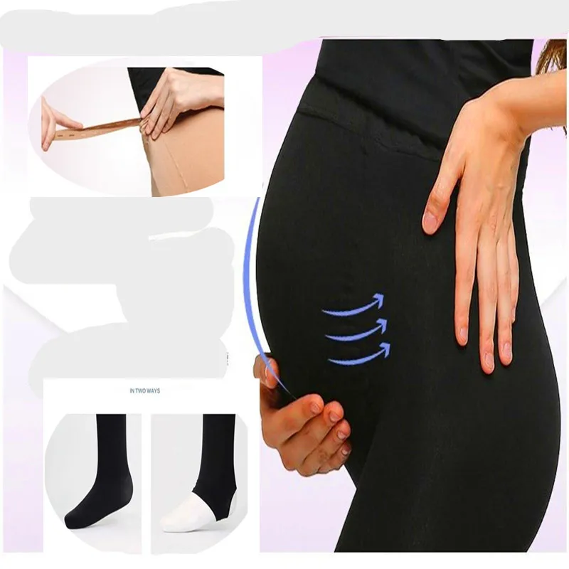 Autumn and winter 320D velvet pregnant women pantyhose U-shaped file during pregnancy stomach lift