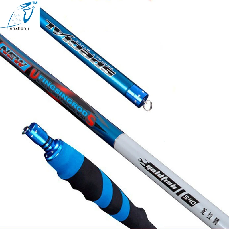 Baratos 2018 carbono nuevo tiempo de pesca Rod 3,6 m 4,5 m 5,4 M 6,3 m 7,2 M Super Mano Dura Rod corriente de Lago
