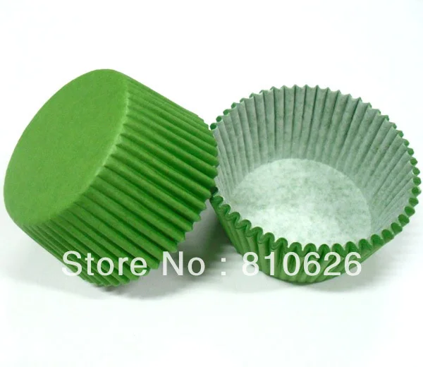 

Promotion 100Pcs Green cupcake liner baking cup muffin paper case cup cake wrapper box case mold for bakery muffin decoration