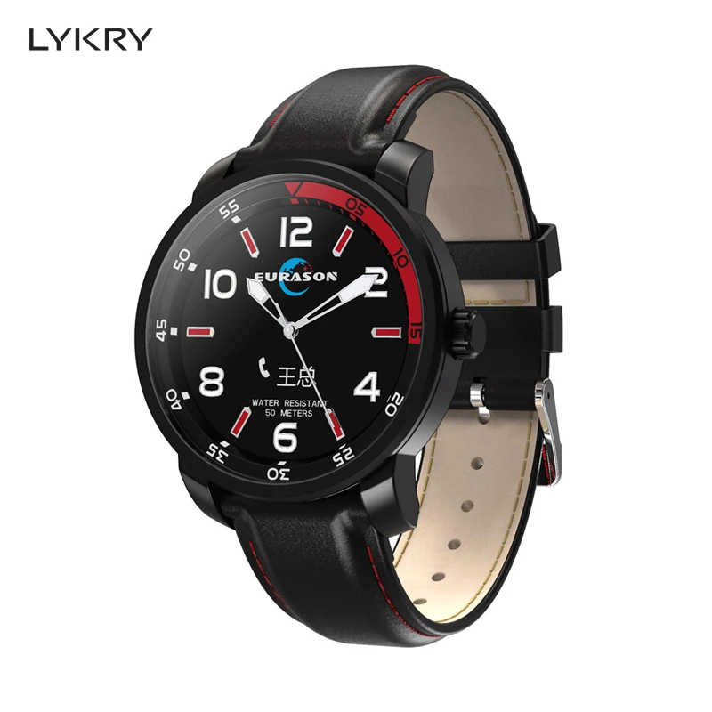 

LYKRY Smart Watch Men Heart Rate Monitor Fitness Tracker Smartwatch IP68 Waterproof Sport Smart Clock Watch For IOS Android +Box