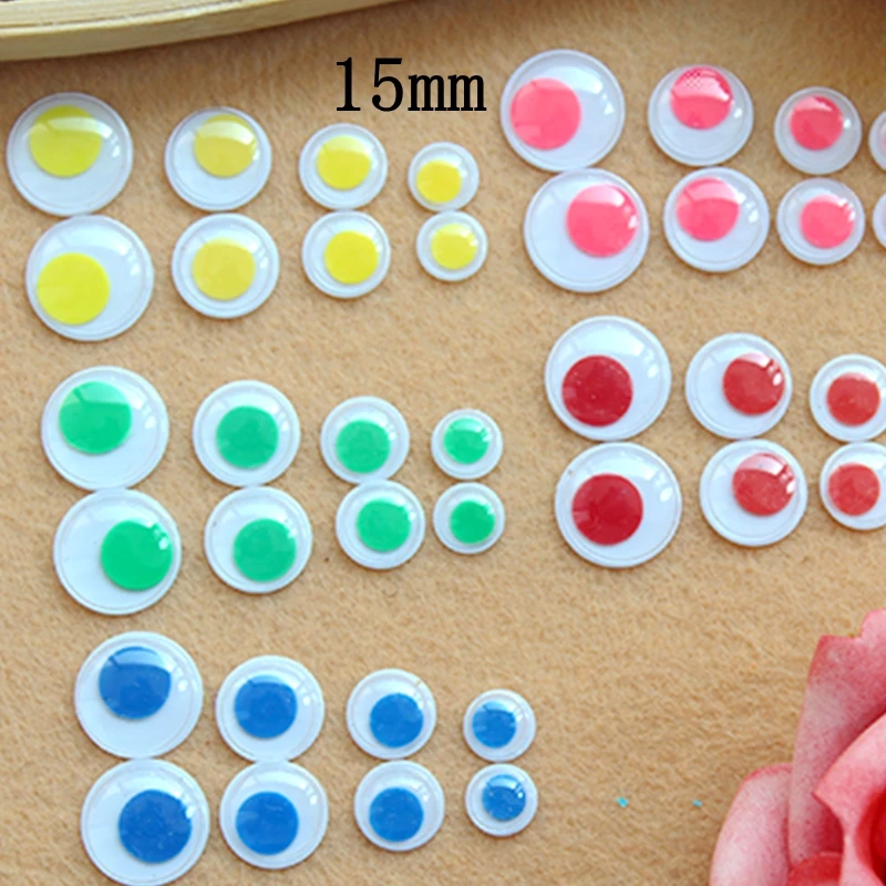 Free Shipping Size 15mm 100pcs/lot Movable Toy Eye googly eyes Plastic