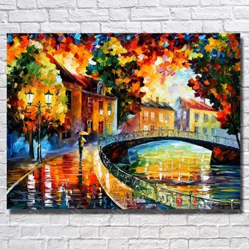 

Chinese Modern Art Hand Painted Oil Painting on Canvas Living Room Wall Pictures Knife Scenery Painting No Framed
