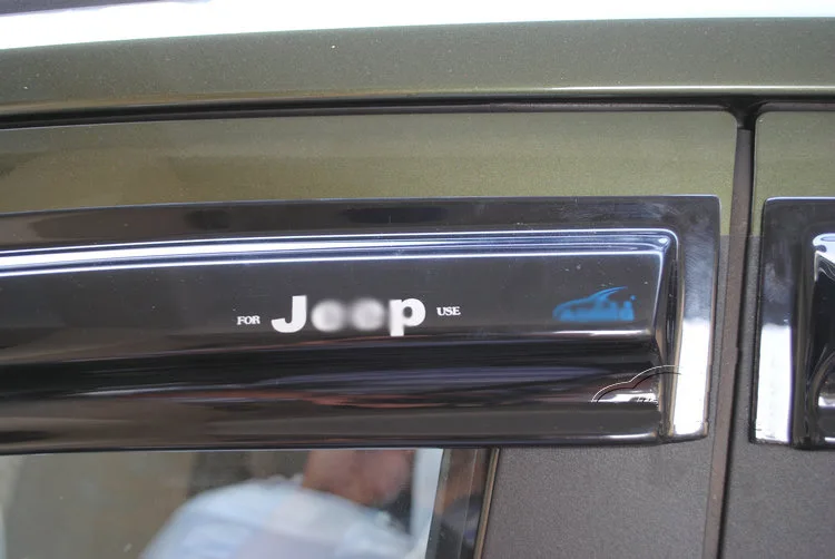 4 шт. оконный вентиляционный козырек от дождя Защита темного солнцезащитного экрана дефлекторы для Jeep Compass 2007