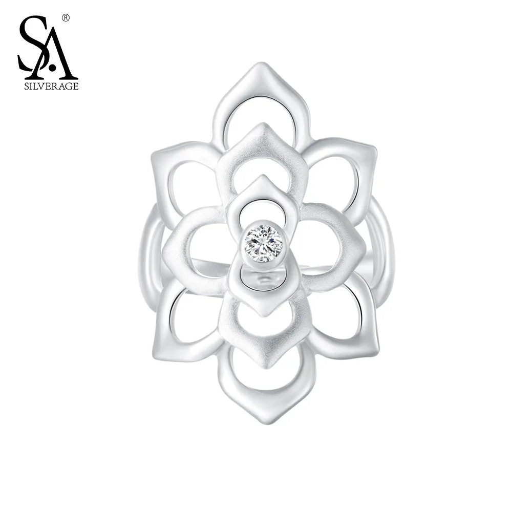 Sa silverage 925 Серебряный цветок свадебные Кольца|ring ring|ring 925ring wedding |