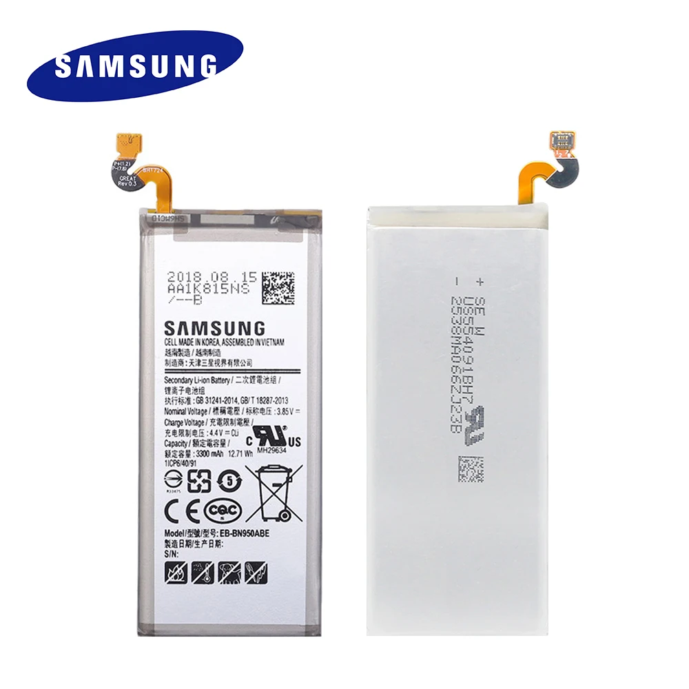 Billig Original Batterie EB BN950ABE Für Samsung Galaxy Note 8 N950 N950F N950U N950N 3300mAh Telefon Ersatz Batteria + Werkzeuge