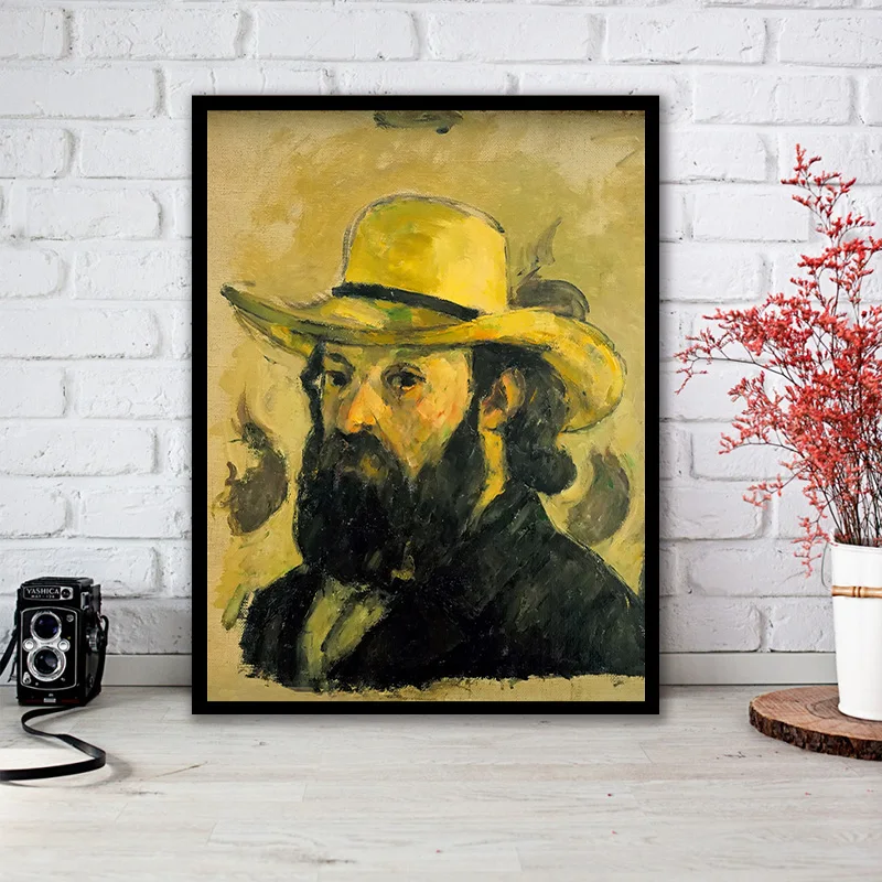 

diy painting by numbers Paul Cezanne Self-Portrait in a Straw Hat living room impressionism dencorative paint adult hand drawing