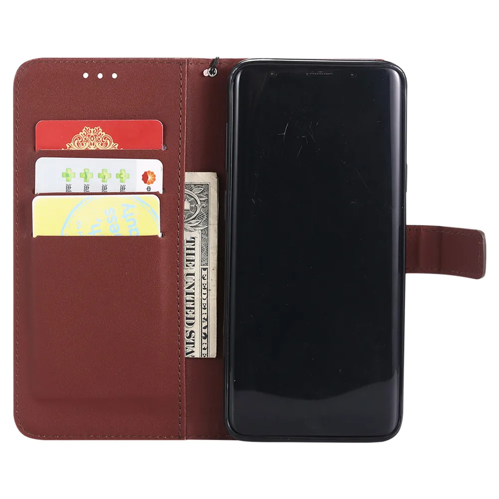 For Samsung Galaxy S9 Plus S5 Mini S6 S7 Edge S8 Plus Case cover Luxury Leather Flip wallet Case For Samsung S5 S6 S7 S8 S9 case3